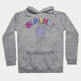 Bi Panic Bisexual Anxiety Themed LGBT Gift For Men Women Hoodie